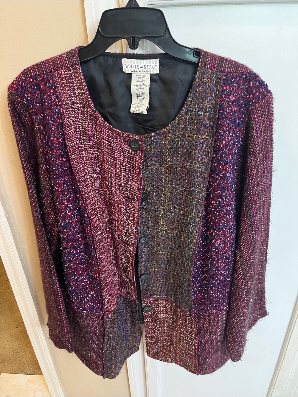 White Stag Women's Patchwork Purple Jacket 16 W